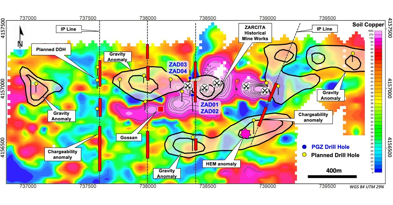 PAN GLOBAL INTERSECTS WIDE ZONE OF COPPERSTOCKWORK MINERALIZATION AT